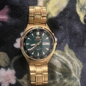 Orient Gold and Green Men's Watch